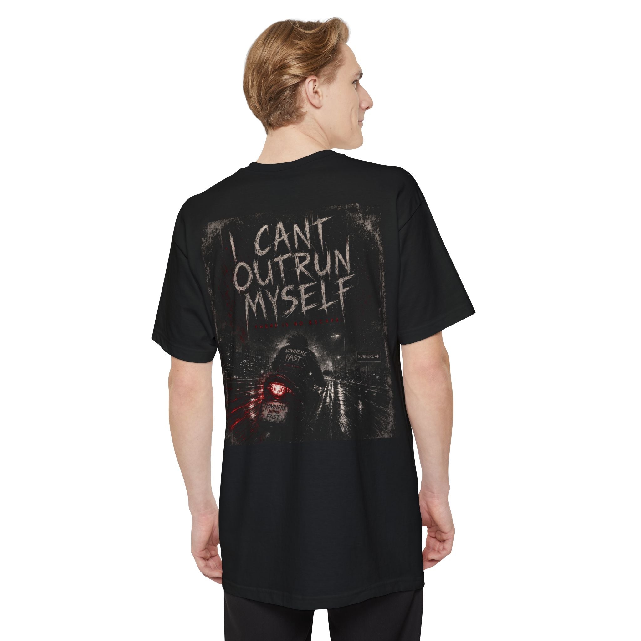 I Can't Outrun Myself T-Shirt | Dark Horror Quote Graphic