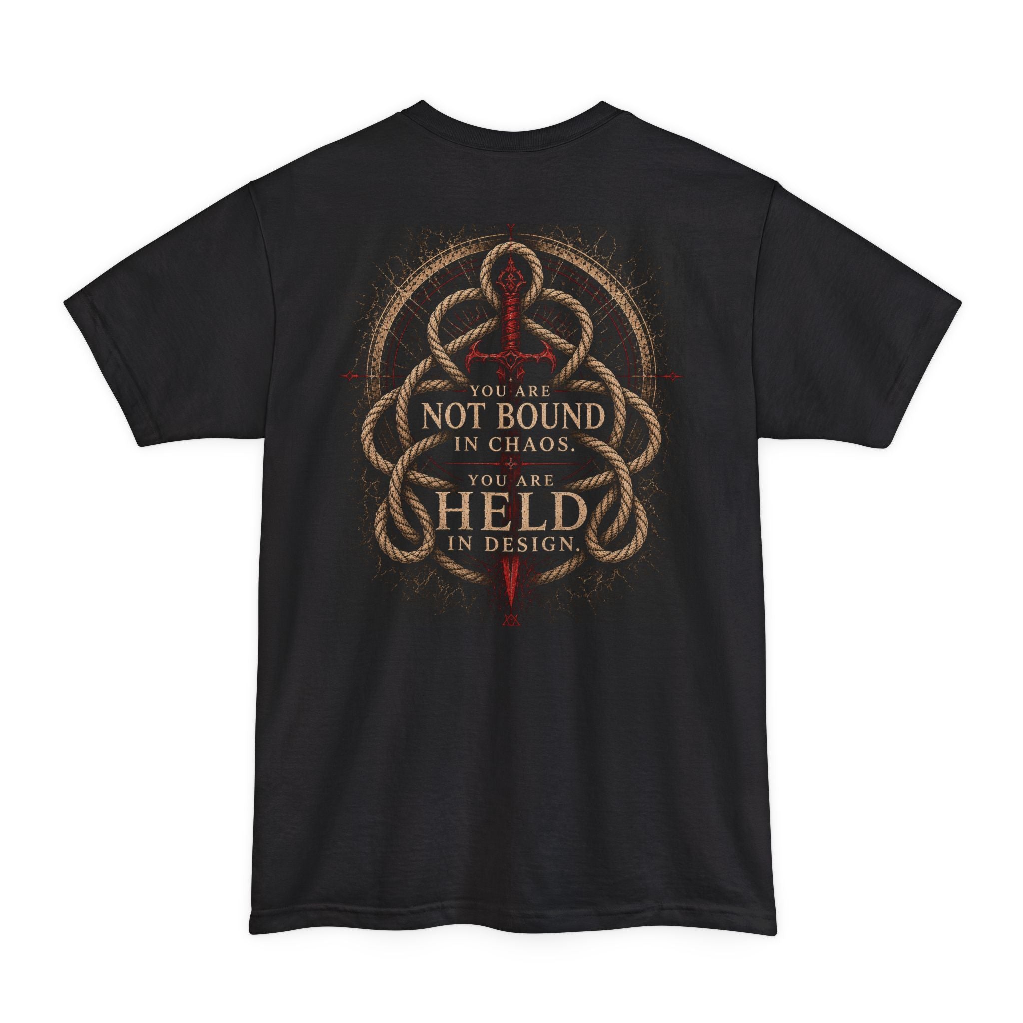 Not Bound In Chaos, I Am Held by Order T-Shirt | Dark Symbolic Design