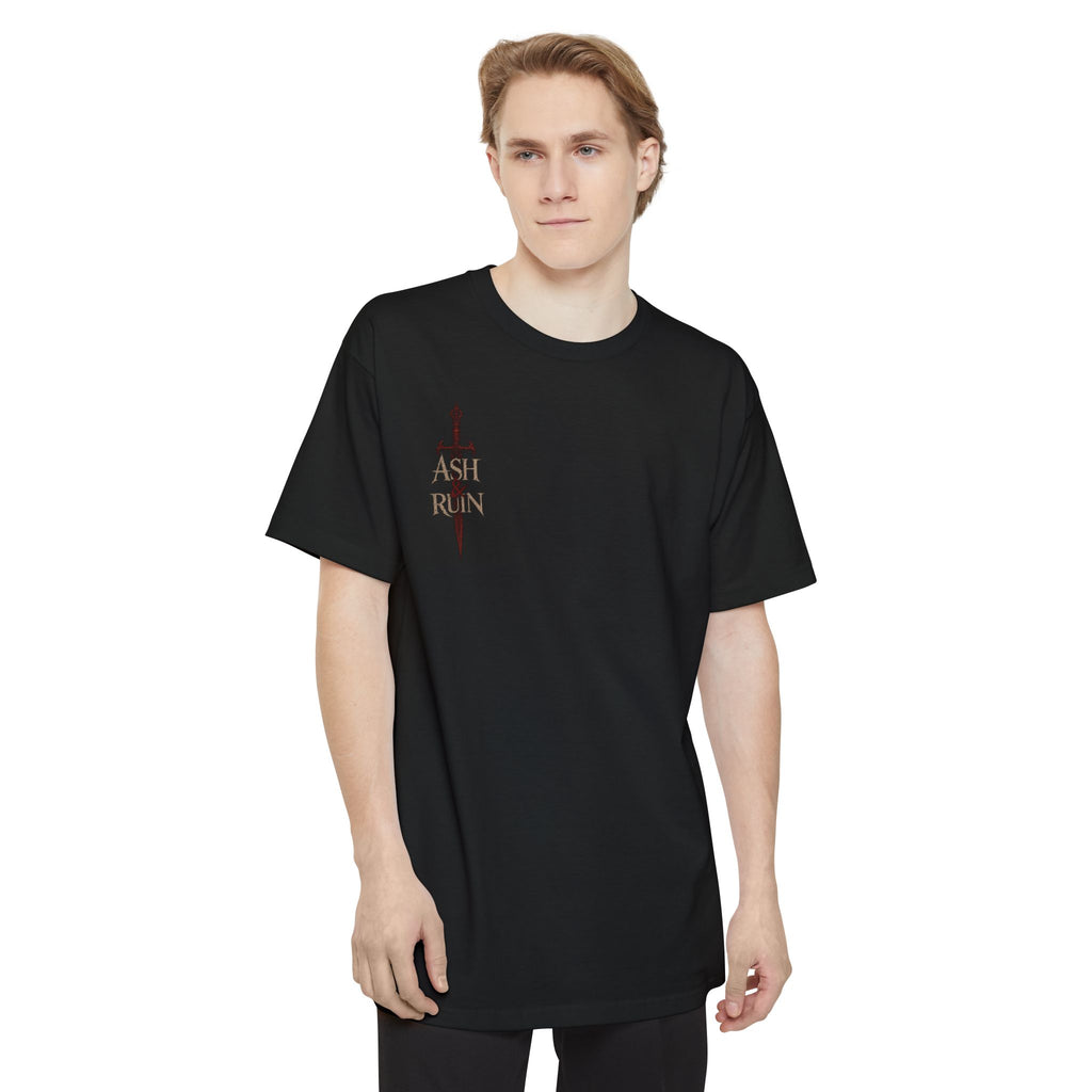 Not to Hurt to Defile Rope Knot Back Print T-Shirt