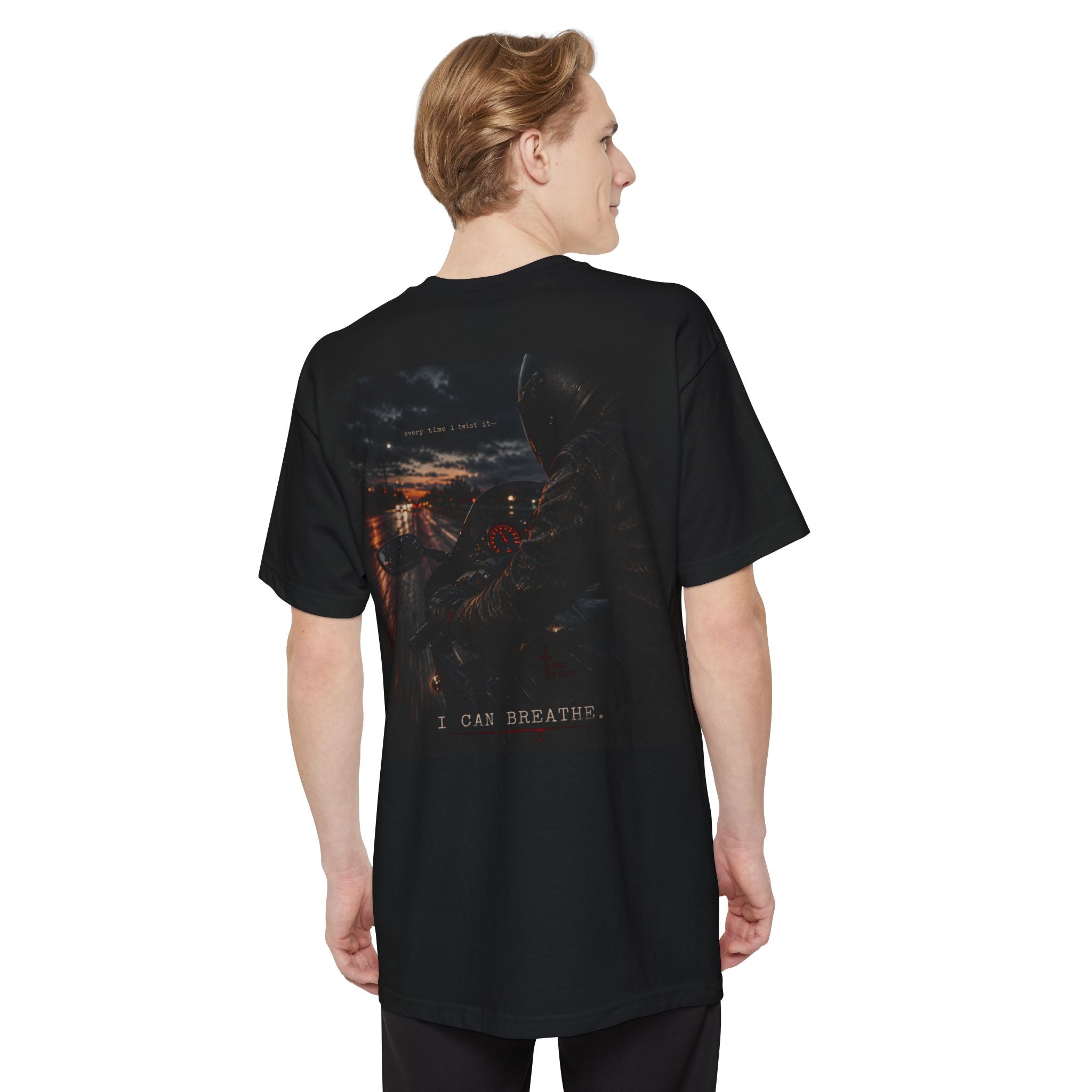 I Can Breathe horror cityscape T-Shirt | dark gothic back print